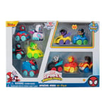Marvel's Spidey and his Amazing Friends SNF0102 10 Pack-Ten 2-Inch Amazing Mini Vehicles-Toys Featuring Your Friendly Neighbourhood Spideys