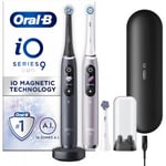 Oral-B iO Series 9 Duo Pack -elektrisk tandborste, svart / rosa