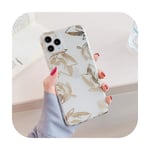 Surprise S Electroplated Leaf Glitter Phone Case For Iphone 11 Pro Max Xr Xs Max 7 8 6 6S Plus X Matte Soft Imd Stand Back Cover-D-For Iphone 11 Pro