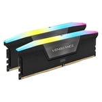 CORSAIR Vengeance RGB DDR5 RAM 32GB (2x16GB) 7000MHz CL40 Intel XMP Mémoire D'ordinateur Compatible iCUE - Noir (CMH32GX5M2B7000C40)