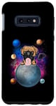 Coque pour Galaxy S10e Boxer On The Moon Galaxy Funny Dog In Space Puppy Lover
