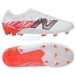 New Balance Furon V8 Team FG Flash Point - Vit/Röd/Silver Barn - Gräs (FG), storlek 35