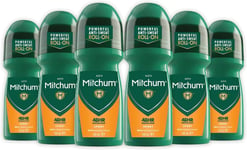 Mitchum Men 48HR Protection Roll-On Deodorant and 16.67 ml (Pack of 6) 