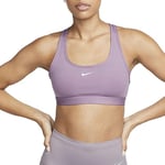 NIKE DX6817-536 W NK SWSH LGT SPT BRA Sports bra Women's VIOLET DUST/WHITE Size L