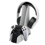 Snakebyte Dual Charge 5 & Headset Stand (White) PS5