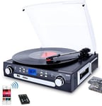 DIGITNOW! Record Player Turntable Bluetooth with Speakers Stereo, LP Vinyl to M