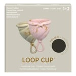 Hevea LOOP Menstruasjonskopp size 1+2 Combo, Golden Blush &amp; Golden Sand - 2 stk.