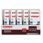 Kimbo Coffee, Espresso Decaf, 100 Aluminium Capsules Compatible with Nespresso Original Machine, Medium Roast, 9/13, Italian Coffee Pods, 10 x 10