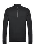 Panos Emporio Wool/Bamboo Half Zip Sweater Svart