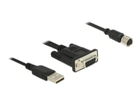 Navilock - Serielt Kabel - Rs-232 - 6 Pin M8 Hun Til Usb, Db-9 - 1.2 M - Sort