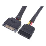 Akasa Sata Power Cable Extension - 30cm, Sleeved
