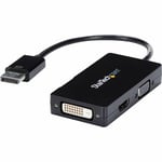 StarTech.com Adaptateur DP 3 en 1 - Hub Convertisseur Vidéo Multiport vers Écrans Multiples DP vers HDMI, VGA ou DVI - PC DP 1080p vers Écran ou Vidéoprojecteur (DP2VGDVHD)