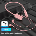 OLAF Nouveau Bluetooth 5.3 Écouteurs Casque Sans Fil Tour de Cou Sport Casque Gamer HIFI Stéréo Écouteurs Avec Micro Support TF Carte-Rose-Type B bouchon d'oreille