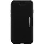 OtterBox Strada Case for iPhone 7/8/SE 2nd Gen/SE 3rd Gen, Shockproof, Drop proof, Premium Leather Protective Folio with Two Card Holders, 3x Tested to Military Standard, Black