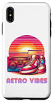 iPhone XS Max Retro Vibes Boombox and sneakers lovers for men women kids Case