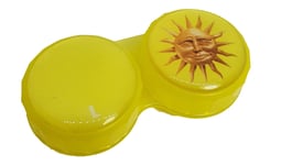 Sun Sunshine Flat Contact Lens Storage Soaking Case - L+R Marked - UK Made