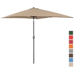Uniprodo Kakkoslaatu Aurinkovarjo suuri - ruskeanharmaa suorakulmainen 200 x 300 cm kallistettava