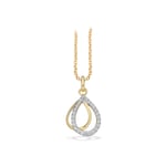 Scrouples 8 karat guld Hänge Med Zirconia