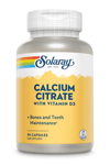 Solaray Calcium Citrate with Vitamin D3 90 Capsules
