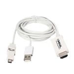 usb 3m micro mhl adaptateur câble hdmi hdtv pour android smart phone 5 - 11pin wh546 ens37909