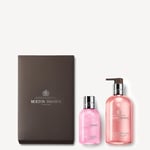 Delicious Rhubarb & Rose On-the-go Hand Sanitiser Gel and Wash Gift Set 1 x 100ml, 300ml