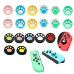 4pcs Cute Cat Paw Claw Thumb Stick Grip Cap Cover For Nintend Sw L