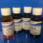 4*100ml Printer Refill Ink Bottle for HP ENVY 5546 Home All-in-One Printers AIO