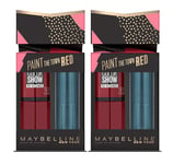 2 x MAYBELLINE PAINT THE TOWN RED GIFT SET - MATTE LIPSTICK AND NAIL COLOR