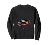 Vinyl Record Player Turntable 80s 90s Music DJ Musician Sweatshirt