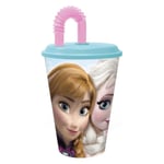 Disney Frozen Glas Med Sugrör 430 Ml