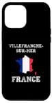 Coque pour iPhone 13 Pro Max Drapeau France vieilli Fierté Villefranche-sur-Mer