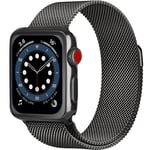 3sixT Magnetic Mesh Band for Apple Watch Series 3/4/5/SE/6 [38-40mm] (Black)