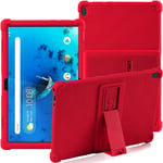 [Not for Lenovo M10(2nd gen) 2020] Lenovo Tab M10 TB-X505F/TB-X605F/TB-X705F Case 10.1 Inch 2018/2019,ATOOZ PC Holder Tablet Silicone Case Anti-drop For Lenovo Tab M10 Case Kids(Red)