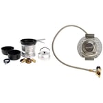 Trangia 25 Non-Stick Cookset with Kettle and Spirit Burner & 327516 Gas Burner,Silver,16L x 8.1W x 7.6H centimetres