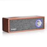 Wood Retro Bluetooth Speaker, Smalody Portable Mini Wireless Bluetooth Speakers, Vintage Wooden Speaker for Room Decoration, Perfect for Cafes, Restaurants, Vintage Coth Stores, Bedroom etc