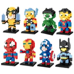 Super Hero Action Figures Micro-block Groot Spiderman Batman Bui A5
