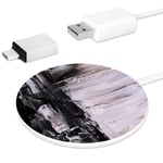 ZYHFBHFBH Mini Wireless Charger, Black And White Qi Charger Charging Fastly For All Qi-enabled Devices Of Iphone And Samsung