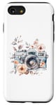 Coque pour iPhone SE (2020) / 7 / 8 Photographe Vintage Appareil photo Fleurs Photographie