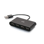 C2G 4-Port USB-A 2.0 Hub, Data Hub for Dell, Surface Pro, XPS, Macbook, Mac Pro/mini, iMac, PC, USB Flash Drives, Mobile HDD etc