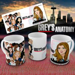 Mugtime (TM) - Grey's Anatomy It's a Beautiful Day Save Lifes - Meredith Grey - Model 4 Cute Gift Coffee Tea Gift TV Novelty Mug Cup - 330ml Ceramic - Gift - Collector