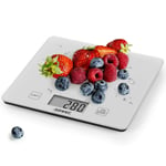 Duronic Digital Kitchen Scales KS1080 | 10KG Capacity | Silver Glass Platform | Digital Display | Add & Weigh Tare | Measure for Cooking & Baking | Use as Postage Scales for Letters/Parcels