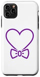 Coque pour iPhone 11 Pro Max Coeur violet sensibilisation a la maladie d'Alzheimer