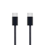 Linocell Flätad USB-C- till USB-C-kabel Svart 1 m