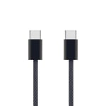 Linocell Flätad USB-C- till USB-C-kabel 60W Svart 1 m