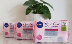 Nivea Rose Care 6 x 25 Wipes Micellar Wipes Organic Rose Water All Skin Type