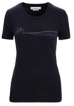 Icebreaker Tech Lite II SS Tee Cadence Paths Women dam-T-shirt Midnight Navy-IB401 XL - Fri frakt