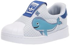 adidas Originals unisex baby Superstar 360 Primeblue Sneaker, Halo Blue/White/Team Royal Blue, 10 Toddler US