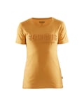 T-skjorte dame 3d-print honninggul
