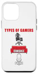 Coque pour iPhone 12 mini Types of Gamers: PC, Console, Phone Funny Gaming Dad & Teen