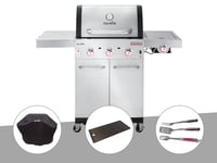 Barbecue à gaz Char-Broil Professional Pro S 3 + Housse de protection + Plancha + Kit 3 ustensiles